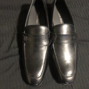 Calvin Klein Men's Dress Shoes, Size 10, CMJIMNON-R, Solid Black, Slip-On
